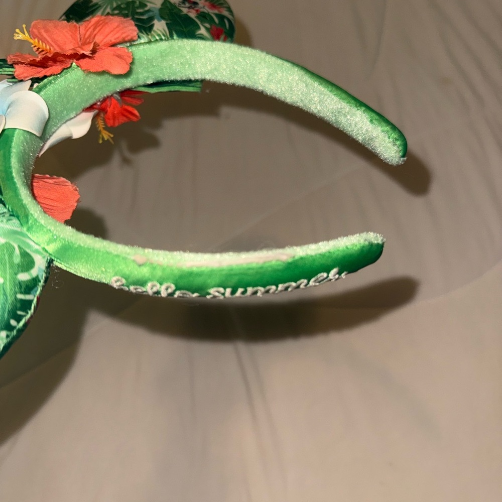 Disney Green Floral Mouse Ears Headband - Picture 4 of 5